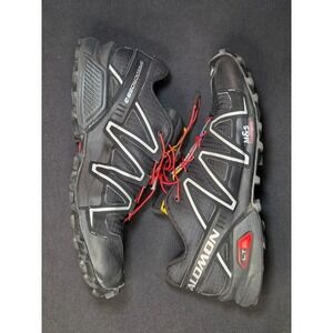 Salomon Speedcross 3 Men Black Silver Red Trail Running Shoes 127609 Size 10